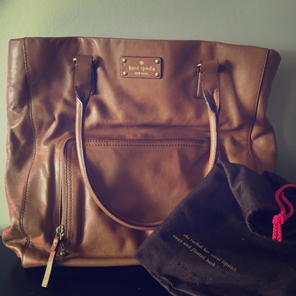 kate spade Handbags - Kate Spade Baxter Street Cognac Leather Tote